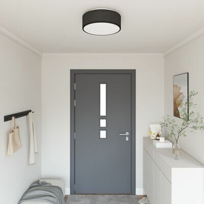 Plafondlampen Inbouw Zwart Ø 38 cm Stof E27 1