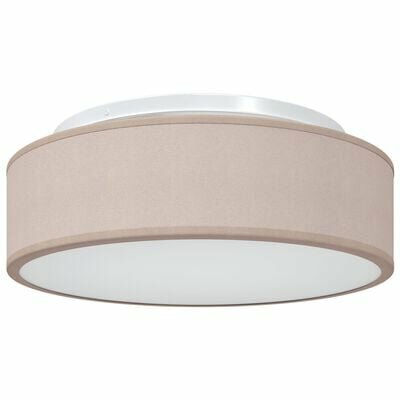 Plafondlampen Inbouw Taupe Ø 38 cm Stoffen E27 2