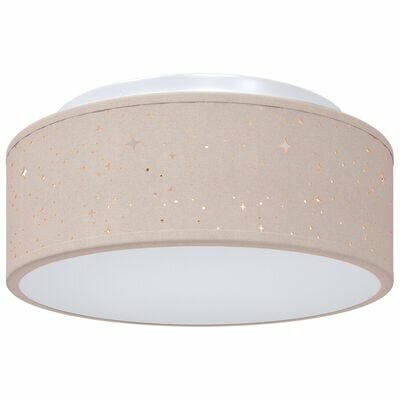 Plafondlamp met Stervormige Lampenkap Taupe Ø 30 cm Stof E27 2
