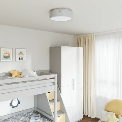 Plafondlampen met sterrenlampenkap Grijs Ø 38 cm Stof E27 1