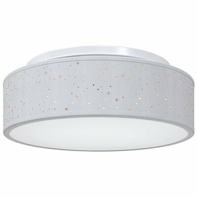 Plafondlampen met sterrenlampenkap Grijs Ø 38 cm Stof E27 2
