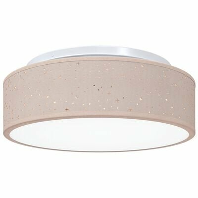 Plafondlampen met Sterrenlampenkap Taupe Ø 38 cm Stof E27 2
