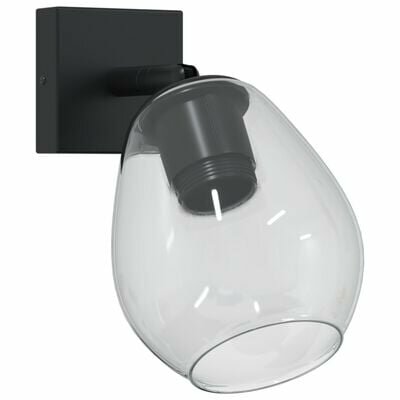 Plafondlampen met Verstelbare Glazen Kap Anthraciet E27 2