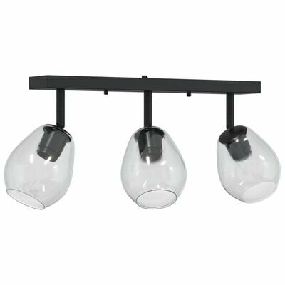 plafondlamp met verstelbare glazen lampenkap in antraciet, E27 2