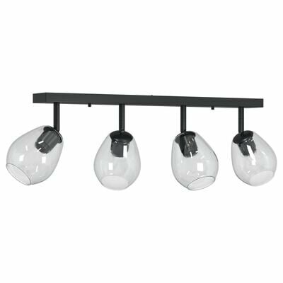 Plafondlamp met verstelbare glazen lampenkap Anthraciet E27 2