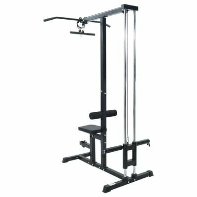 Lat Pulldown Machine met Verstelbare Zitting 80 kg Laadbaar Staal 1