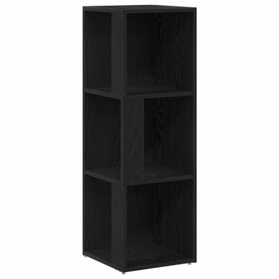 Hoekkast Zwart Eiken 33x33x100 cm Hout 2
