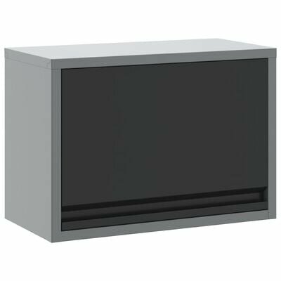 Gereedschapskast Muurbevestiging met Gasliftdeur Zwart 50x25x35 cm 2