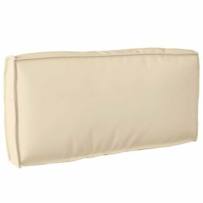 Palletkussen voor Rugsteun Beige 80x40x12 cm Oxford Stof 2