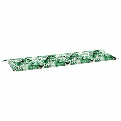 Tuinbank Kussen - Bladerenpatroon, 150x50x4 cm, Gemaakt van Oxford Stof 2