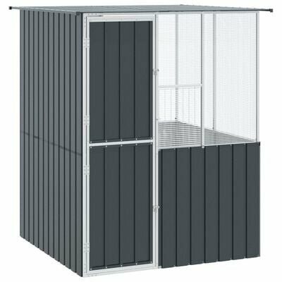Vogelkooi 215x78x200 cm gegalvaniseerd staal antraciet 2
