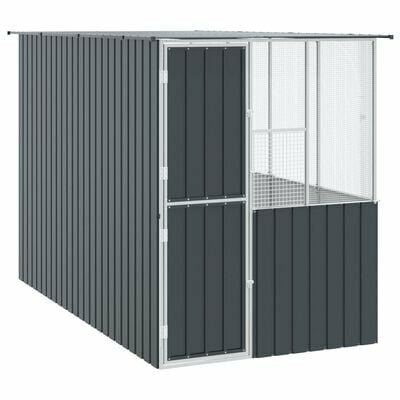 Vogelkooi 215x78x200 cm gegalvaniseerd staal antraciet 2