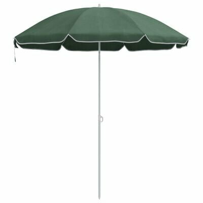 Strandparasol met metalen paal 161x193 cm polyester groen 2