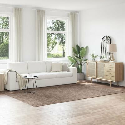 Schapenvacht Tapijt met Latex Onderkant Bruin 200x290 cm 1