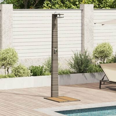 Tuindouche Grijs 60x80x214 cm Poly Rattan 1