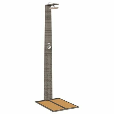 Tuindouche Grijs 60x80x214 cm Poly Rattan 2