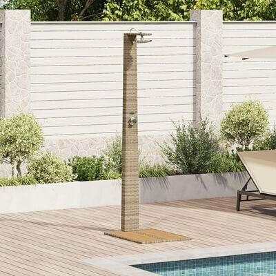 Tuindouche Beige 60x80x214 cm Poly Rattan 1