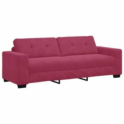 3-zitsbank Wijnrood 180 cm Fluweel 2