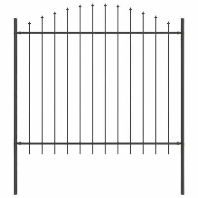 Tuinhekje met Hoektop Grijs 1,7x1,25 m Staaldraad 2
