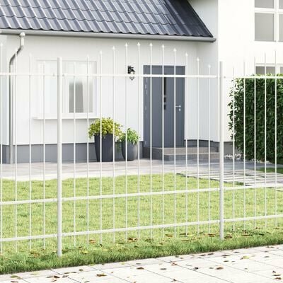 Tuinhek met Hoepel Top Wit 1,7x1,75 m Staal 1