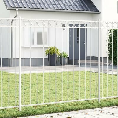 Tuinhekje Wit 1,7x1,5 m Staal 1