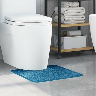 Badmat U-Vormig Blauw 50x50 cm Polypropeen Antislip 1
