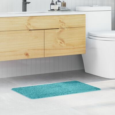 Badmat Rechthoekig Turquoise 50x80 cm Polypropyleen Antislip 1