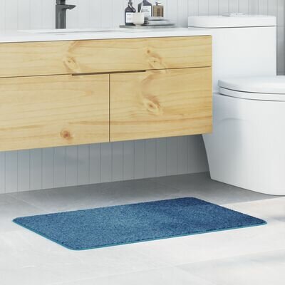 Badmat Rechthoekig Blauw 60x90 cm Polypropeen Antislip 1