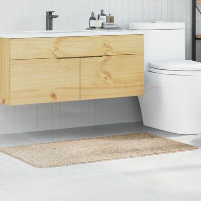 Badmat Rechthoekig Crème 70x120 cm Polypropyleen Antislip 1