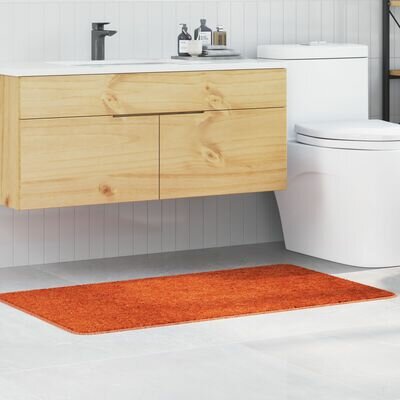 Badmat Rechthoekig Oranje 70x120 cm Polypropyleen Antislip 1