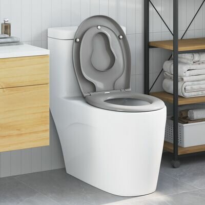 Familie Wc-bril met Kindertoiletbril Snelle Ontgrendeling Duroplast 1