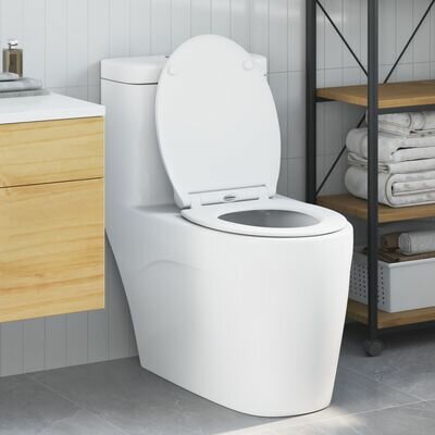 Snelsluiting Toiletbril met Zachte Sluiting Duroplast Wit 1