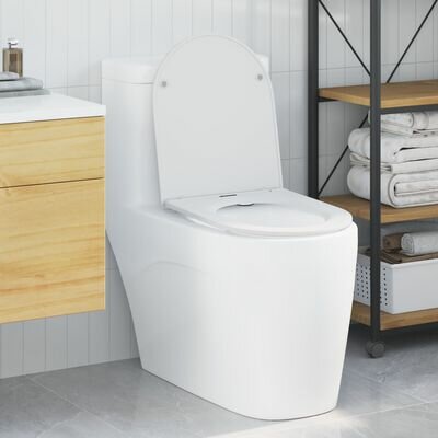 Snelle Ontgrendel Toiletbril met Soft Close Duroplast Wit 1