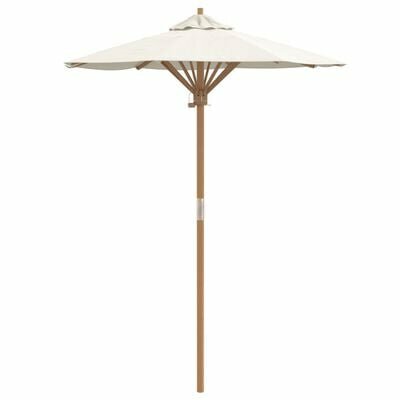Tuinparasol Crème Wit 150x210 cm Bamboe 2