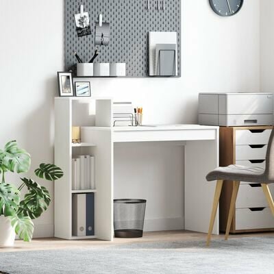 Computerbureau Wit Gefabriceerd hout Compact Opslag 1