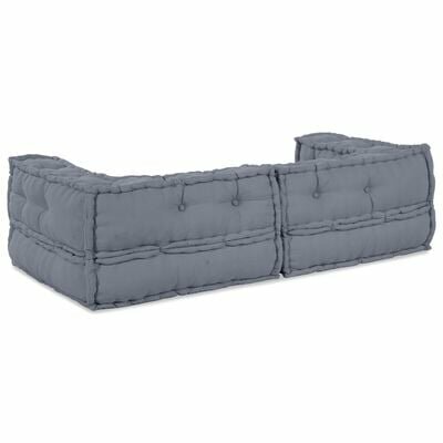 Poef Grijs 140x70x36 Stof 1
