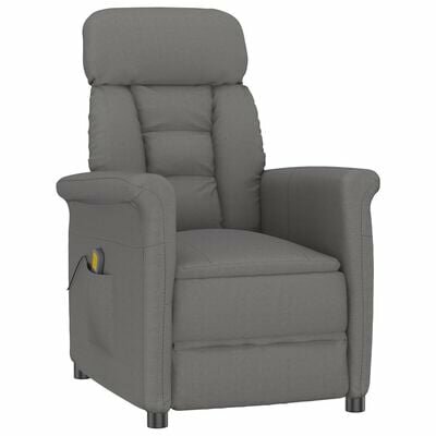 Massagestoel microvezelstof donkergrijs 2