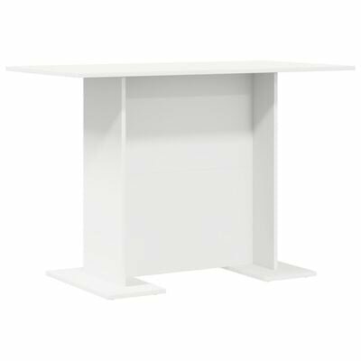 Eettafel 110x60x75 cm bewerkt hout wit 2