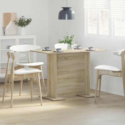 Eettafel 10x60x75 cm bewerkt hout sonoma eikenkleurig 1