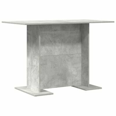 Eettafel 110x60x75 cm bewerkt hout betongrijs 2