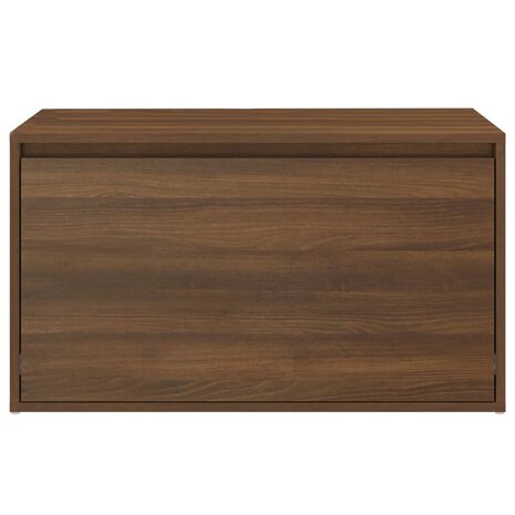 Halbankje 80x40x45 cm bewerkt hout bruin eikenkleur 6