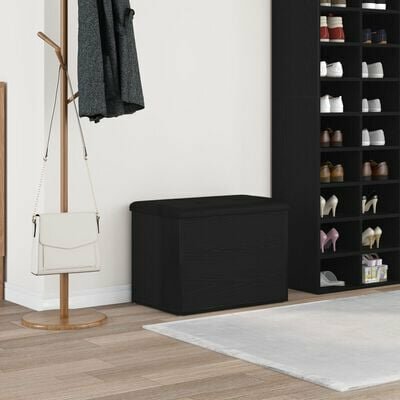 Opslagbank Zwart Eiken 60x40x45 cm Houtmateriaal 1
