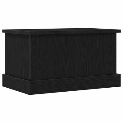 Opbergkist 50x30x28 cm bewerkt hout zwart eikenkleurig 2