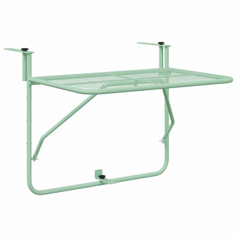 Vouwbare Hangende Balkontafel - Mintgroen, 60x40 cm, Staal 2