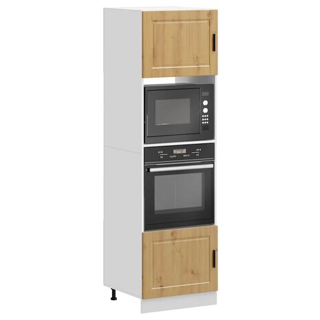 Ovenkasten 2 st Porto bewerkt hout artisanaal eikenkleurig 1