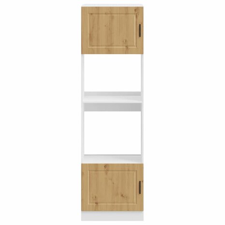 Ovenkasten 2 st Porto bewerkt hout artisanaal eikenkleurig 4