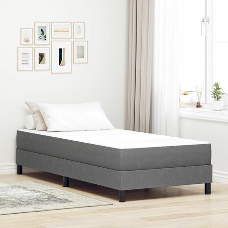 Pocketvering Matras Lichtgrijs Medium 90x190x20 cm Stof 1