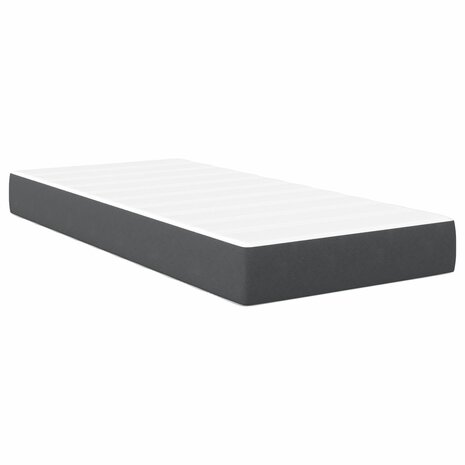 Pocketvering Matras Donkergrijs Medium 90x190x20 cm Stof 2