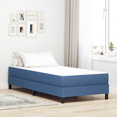 Pocketveringmatras Blauw Medium 90x200x20 cm Stof 1