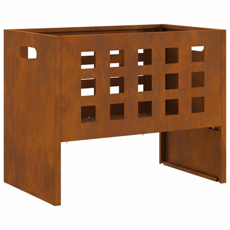 Vuurkorf rechthoekig 50x30x40 cm cortenstaal 2